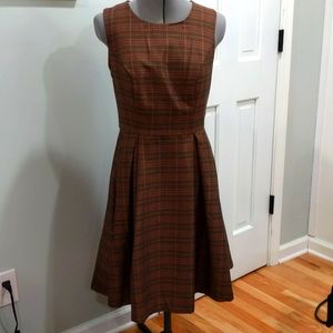 NWOT Modcloth Plaid Pleated Dress